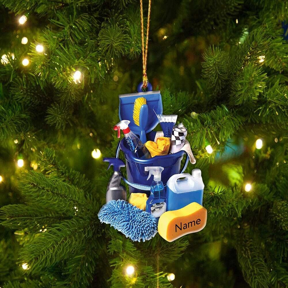 Personalized Cleaning Tools Christmas Ornament Cleaning Maid service Cleaner