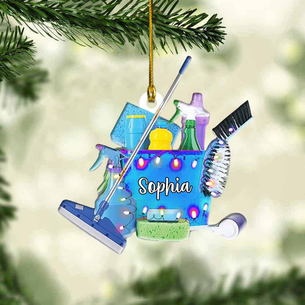 Personalized Cleaning Tools Ornament