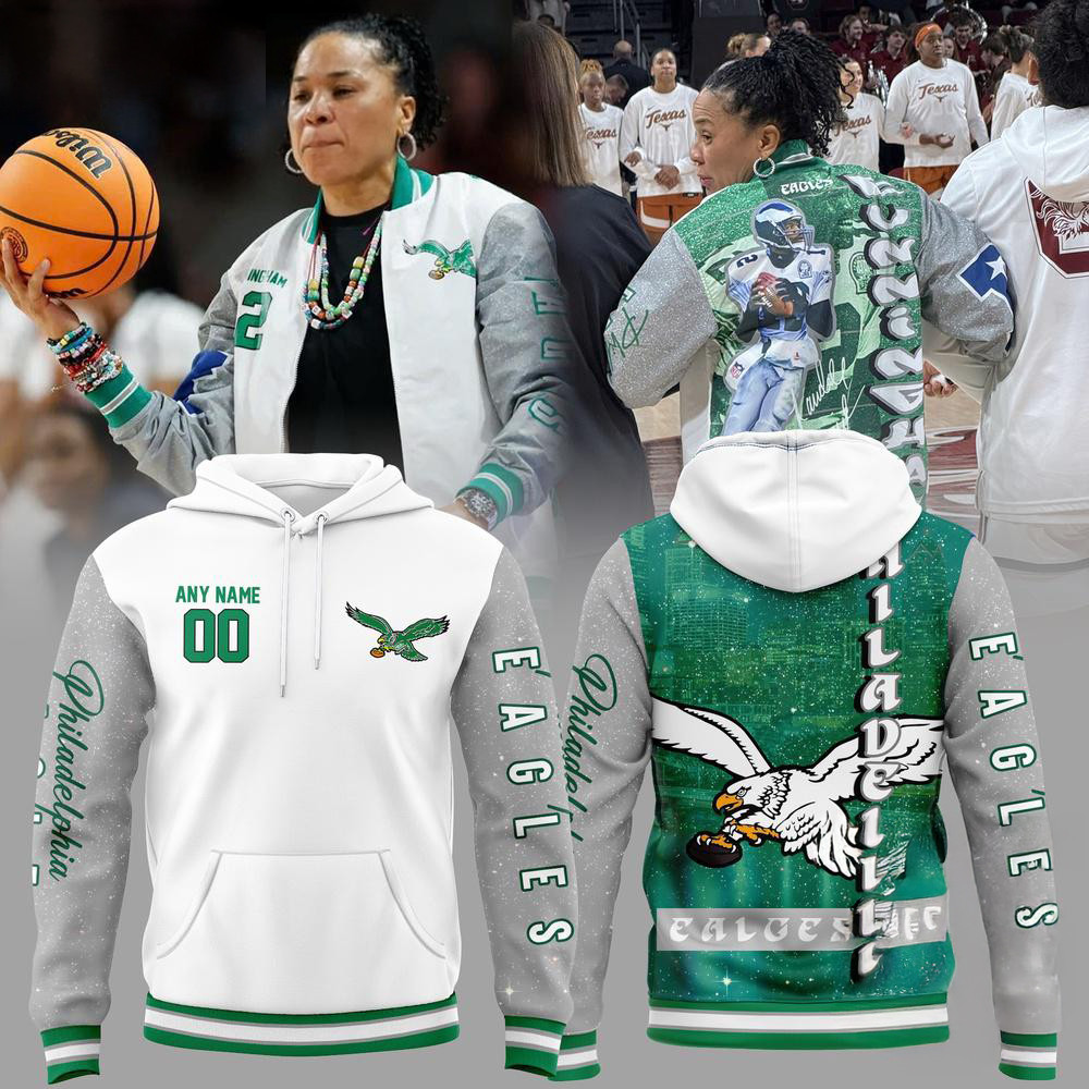 Personalized Coach Dawn Staley Philadelphia Eagles Hoodie Football Fan Gifts