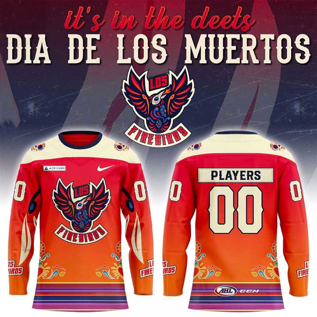 Personalized Coachella Valley Firebirds x Dia De Los Muertos Hockey Jersey Firebirds Merch