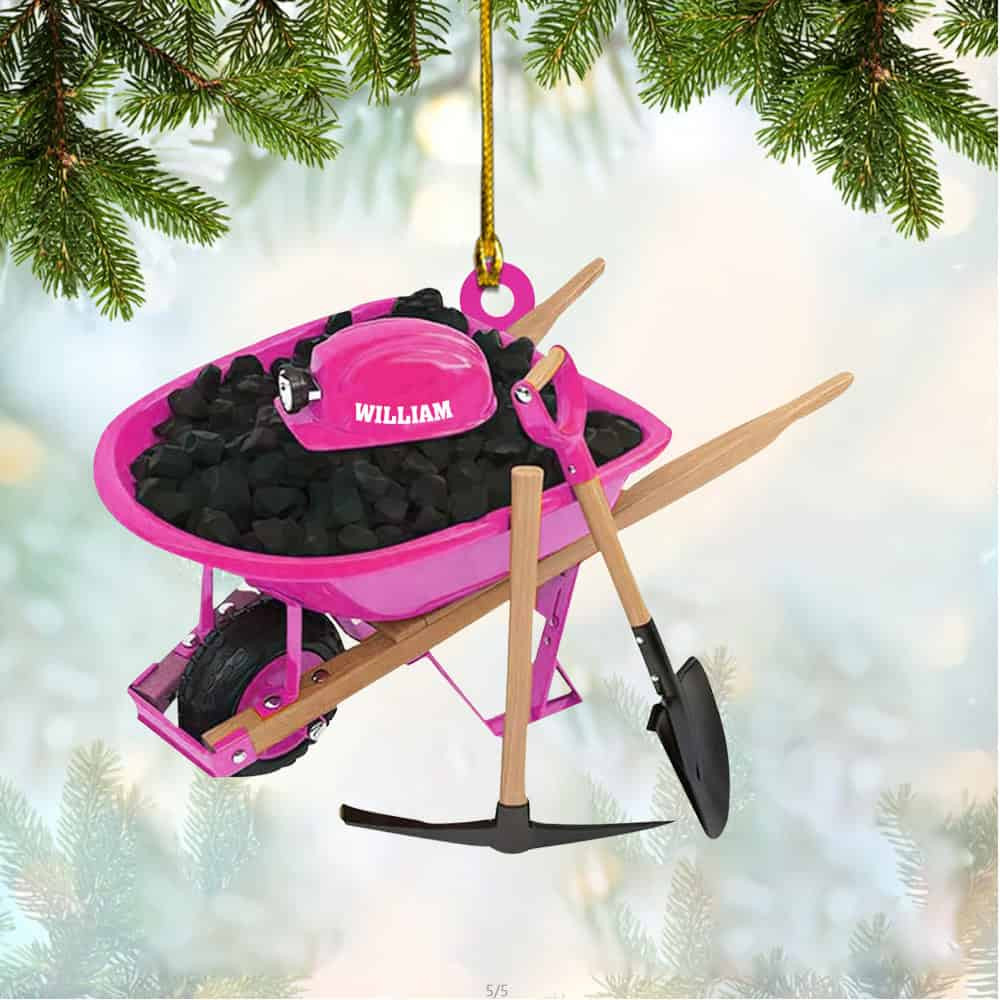 Personalized Coal Miner Christmas Ornament Gift For Coal Miner