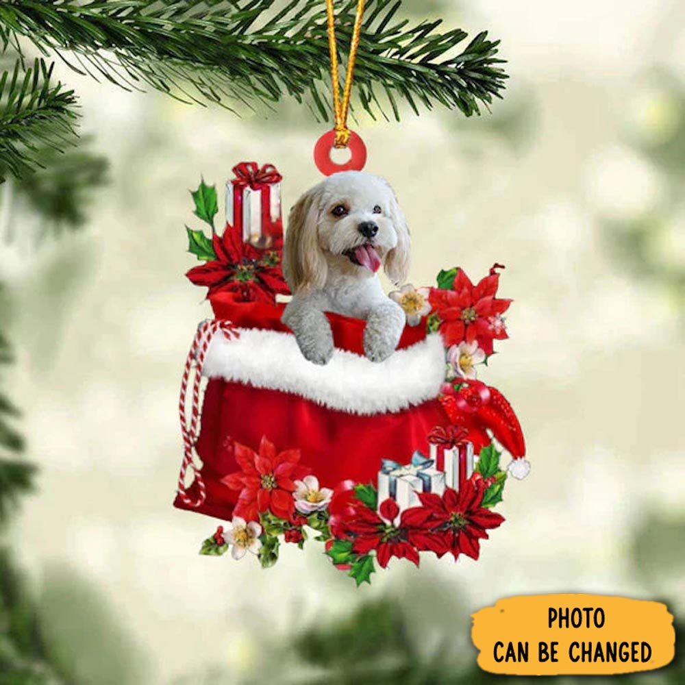 Personalized Cockapoo In Gift Bag Christmas Ornament Perfect Ornament Gift For Her