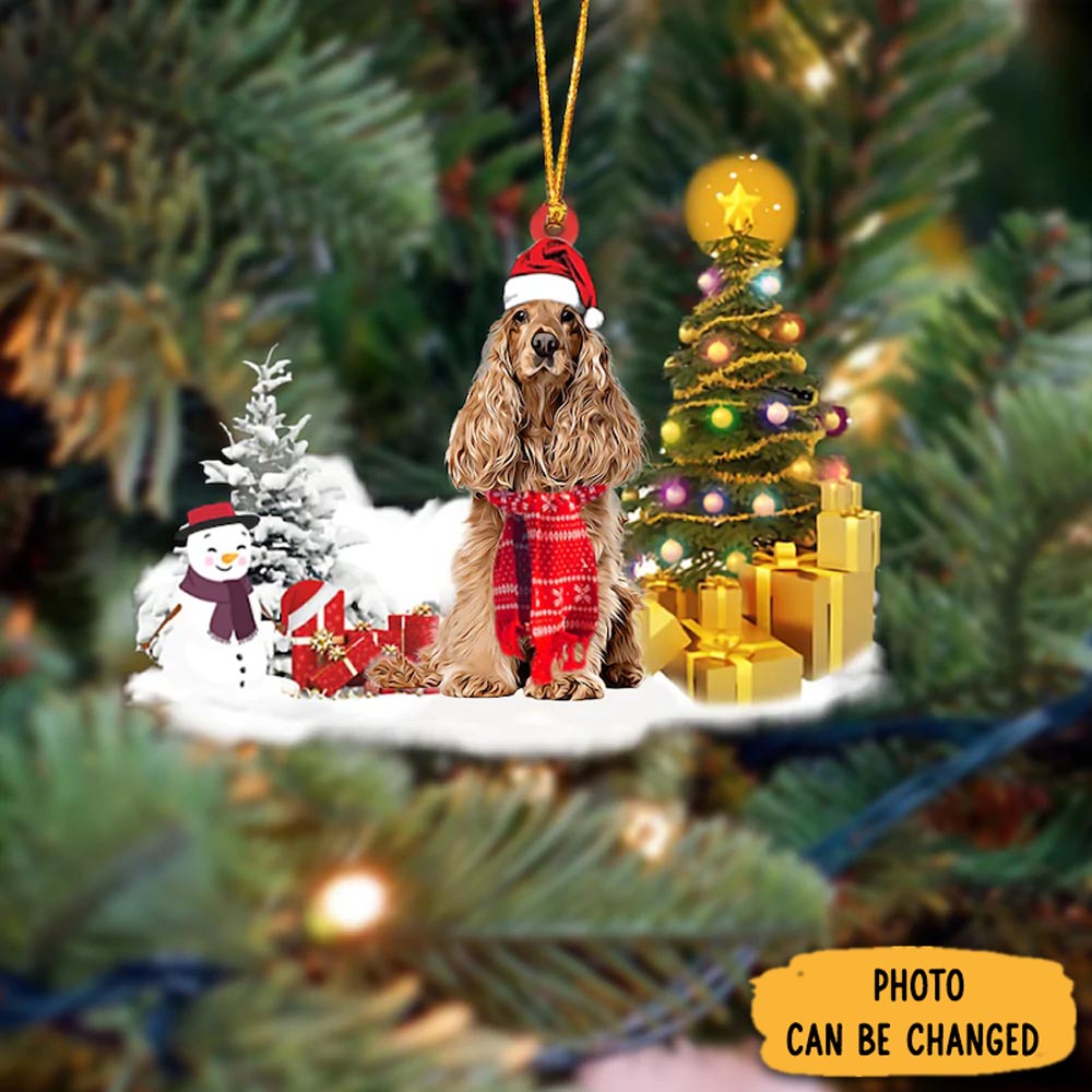 Personalized Cocker Spaniel Christmas Ornament Warm Ornament Gift For Family