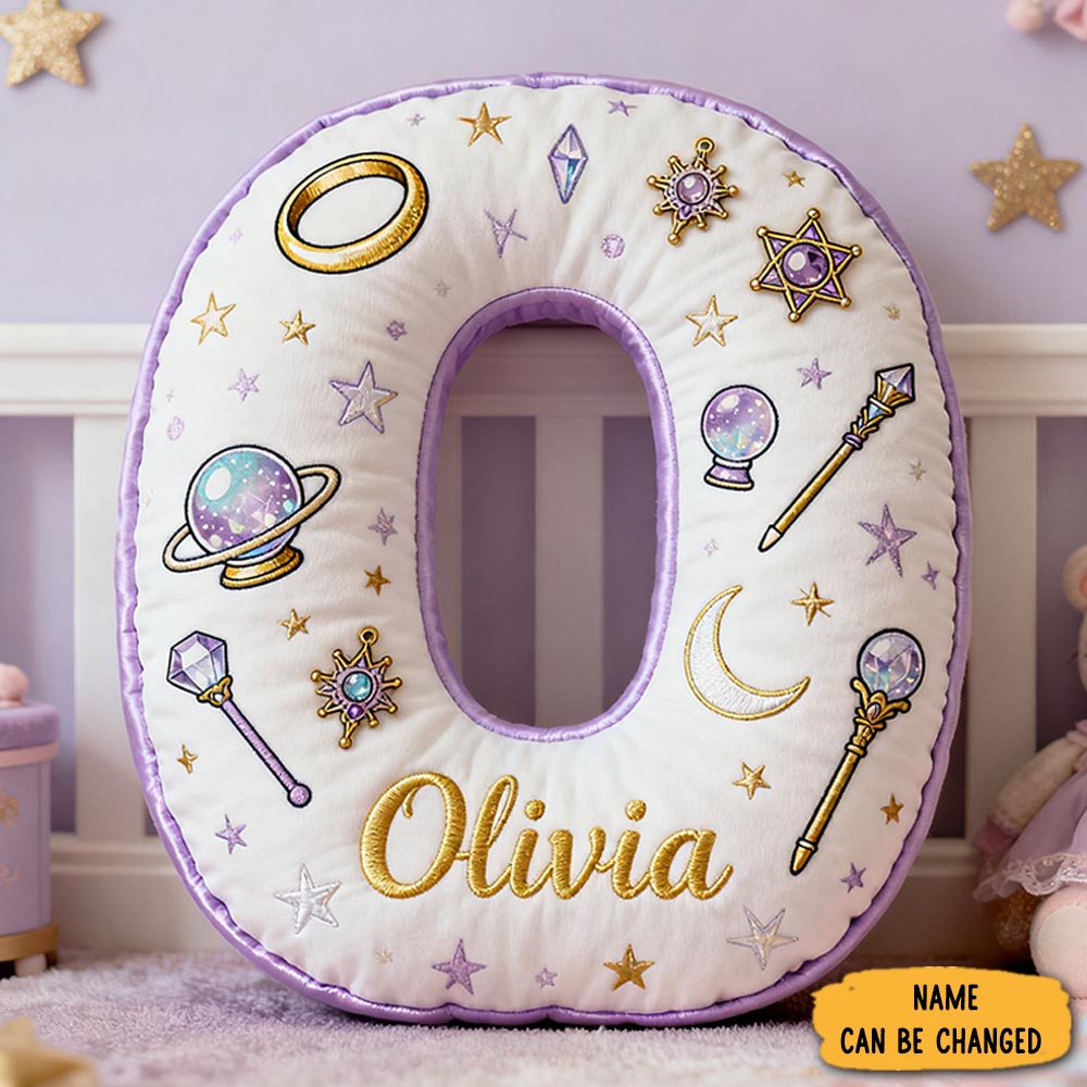 Personalized Colorful 26 Letter Cute Graphic 3d Print Pillow Magic Beautiful Letter Custom Pillow Gift For Kids