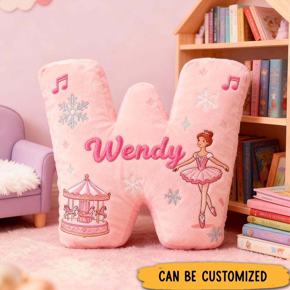 Personalized Colorful 26 Letters Cute Graphic 3D Print Pillow Cute Magic Beautiful Letter Custom Pillow Gift Christmas Gift for Kids