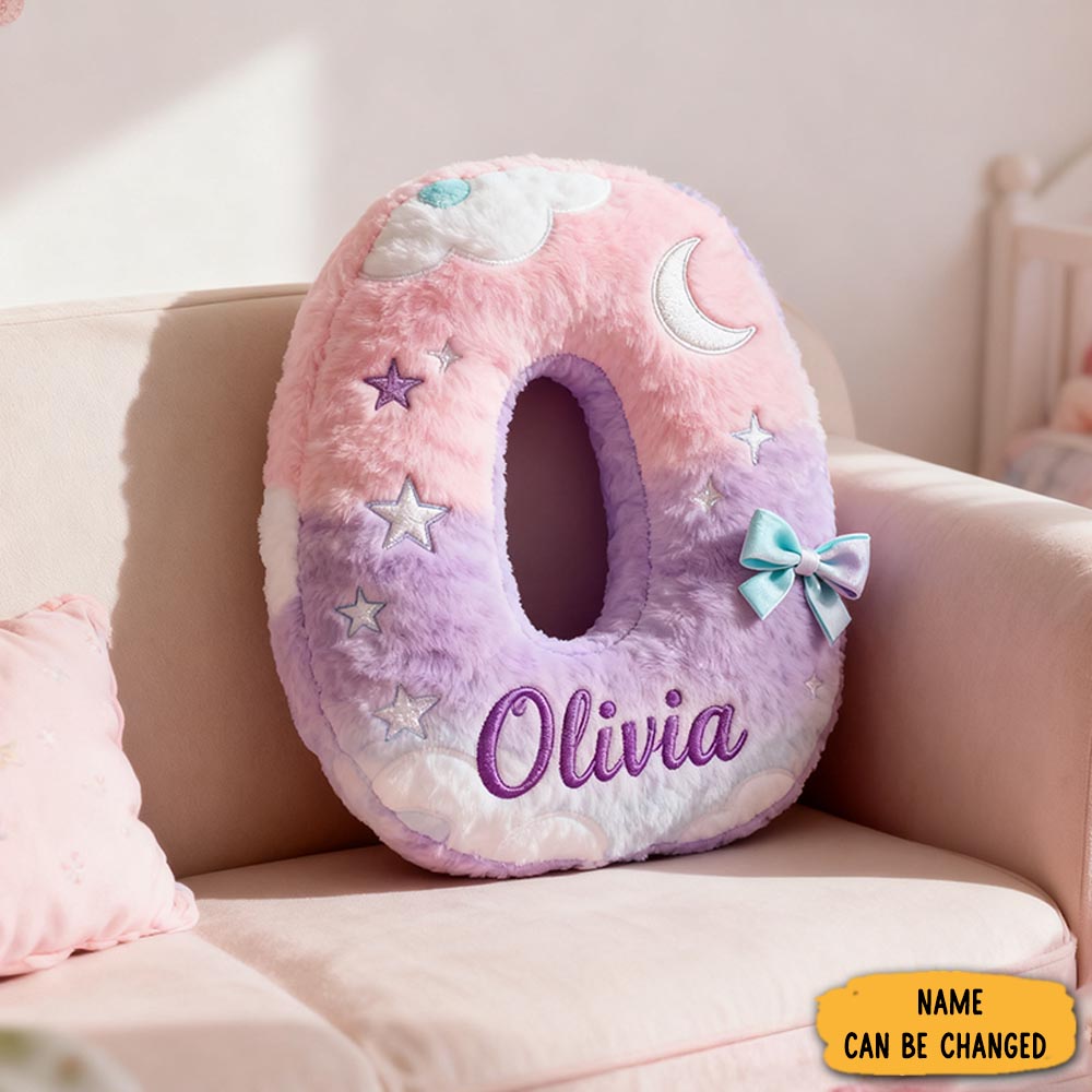 Personalized Colorful 26 Letters Cute Graphic 3d Print Pillow Cute Magic Beautiful Letter Custom Pillow Gift For Kids