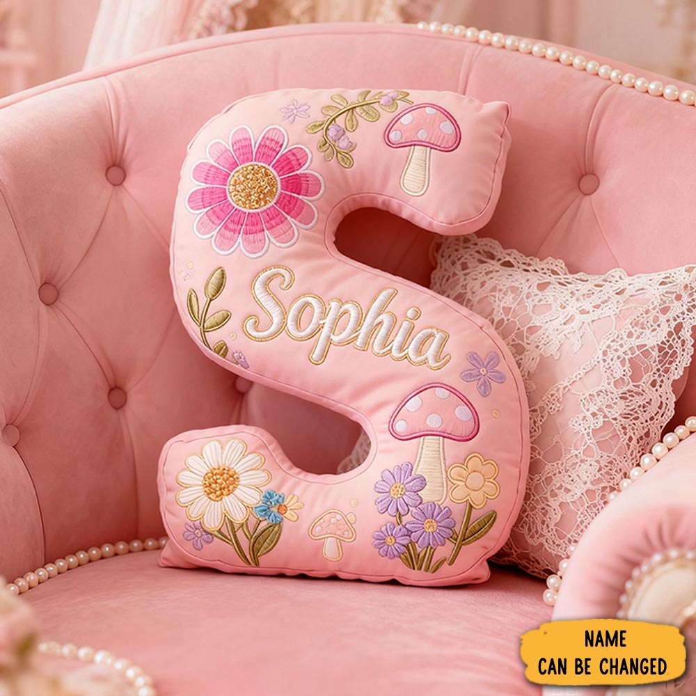 Personalized Colorful 26 Letters Cute Pillow Beautiful Hippie Letter Custom Hippie Pillow For Kids