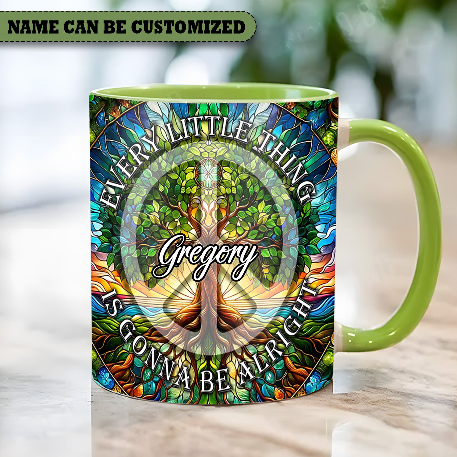 Personalized Colorful Tree Of Life Every Little Thing Mug Hippie Accent Mug Presents