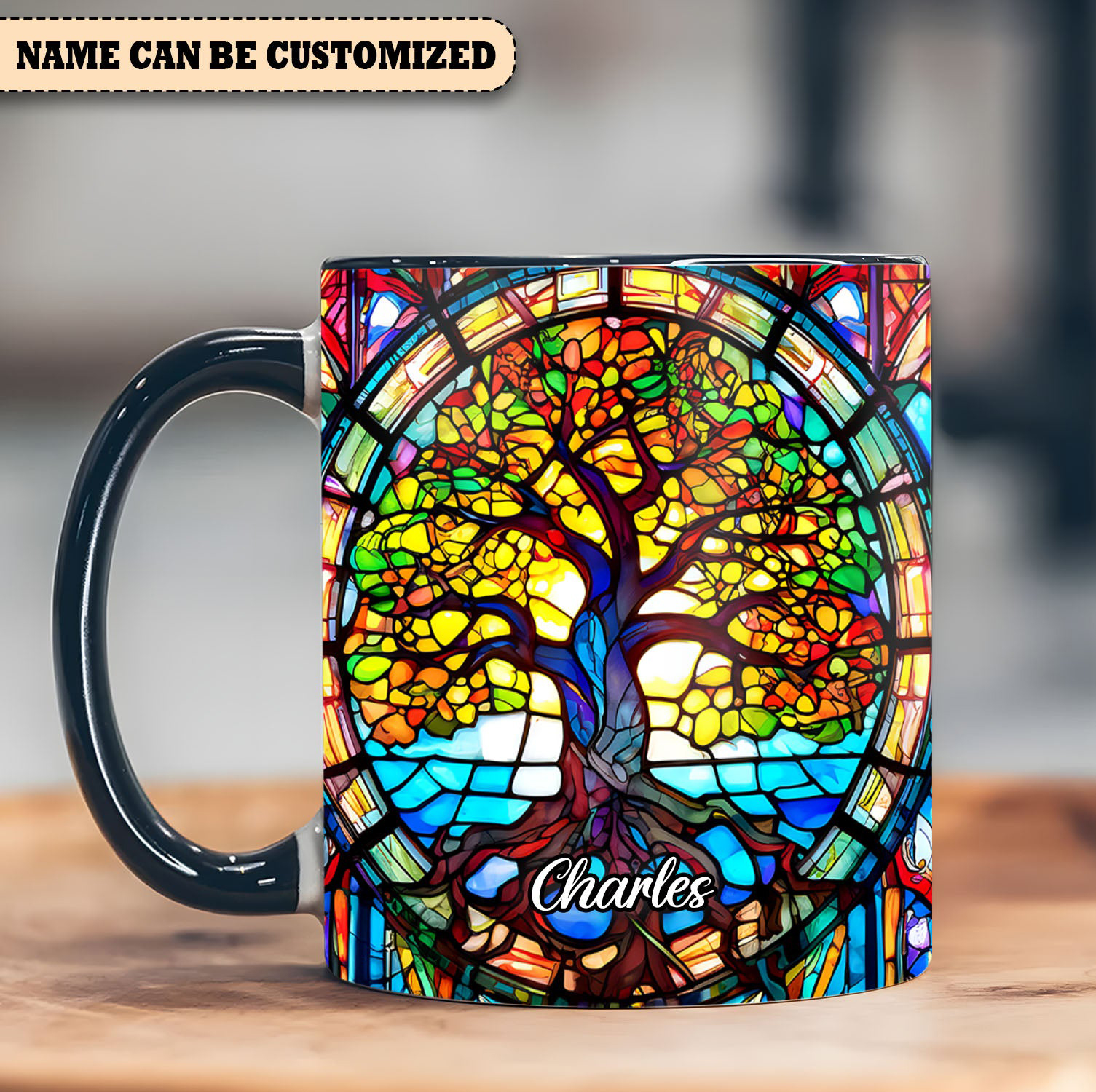 Personalized Colorful Tree Of Life Mug Hippie Mug Christmas Gifts For Peace Lovers