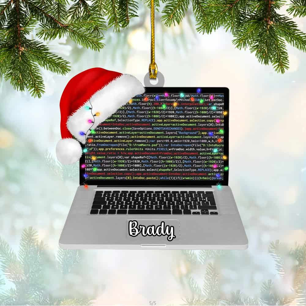 Personalized Computer Programmer Christmas Ornament Gift For Coder Manager