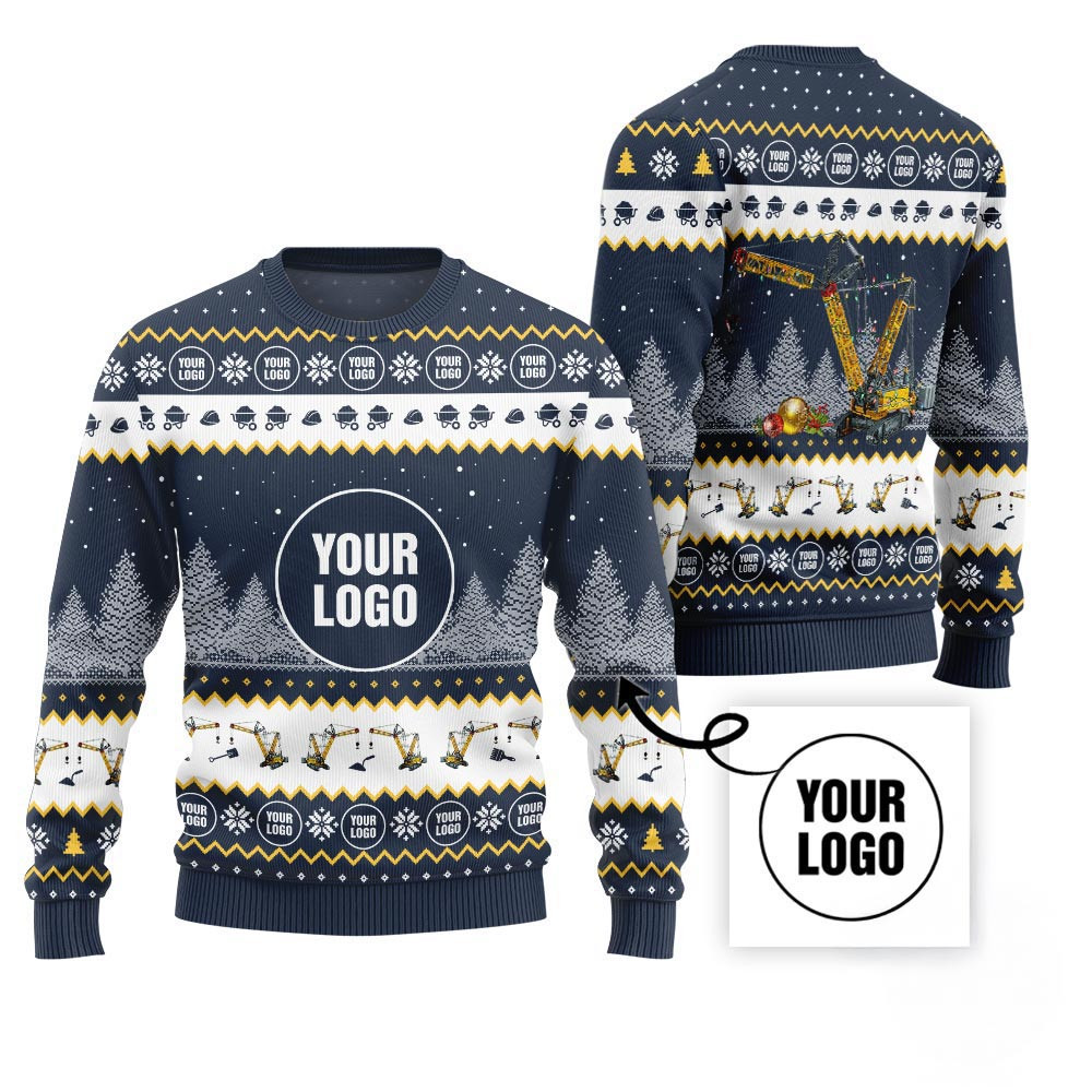 Personalized Construction Ugly Sweater Christmas Gift Ideas For Mom