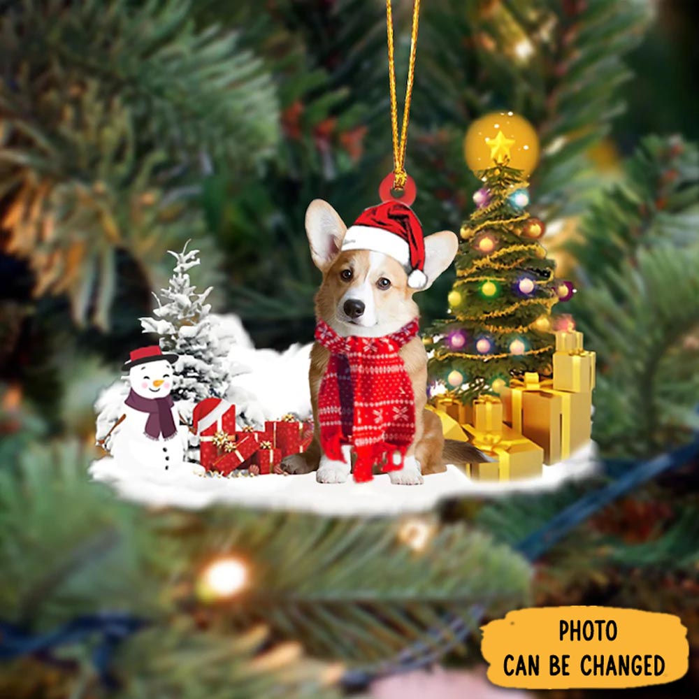 Personalized Corgi Dog Christmas Ornament Heartwarming Holiday Ornament Gift