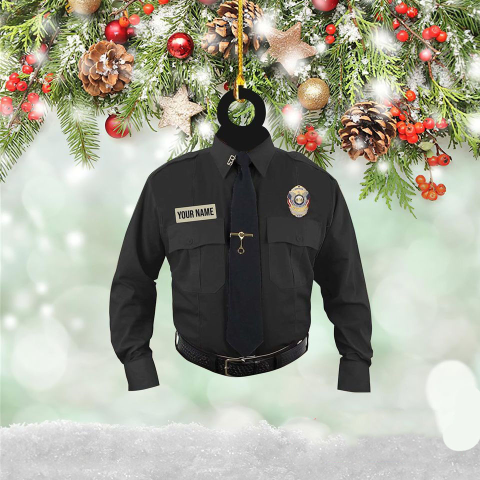 Personalized Correctional Officer Uniform Ornament Christmas Tree Decoration Gifts