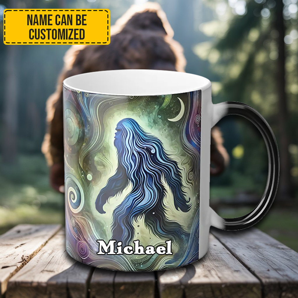 Personalized Cosmic Footsteps Mug Bigfoot Design Wildlife Mug Bigfoot Lover Gifts