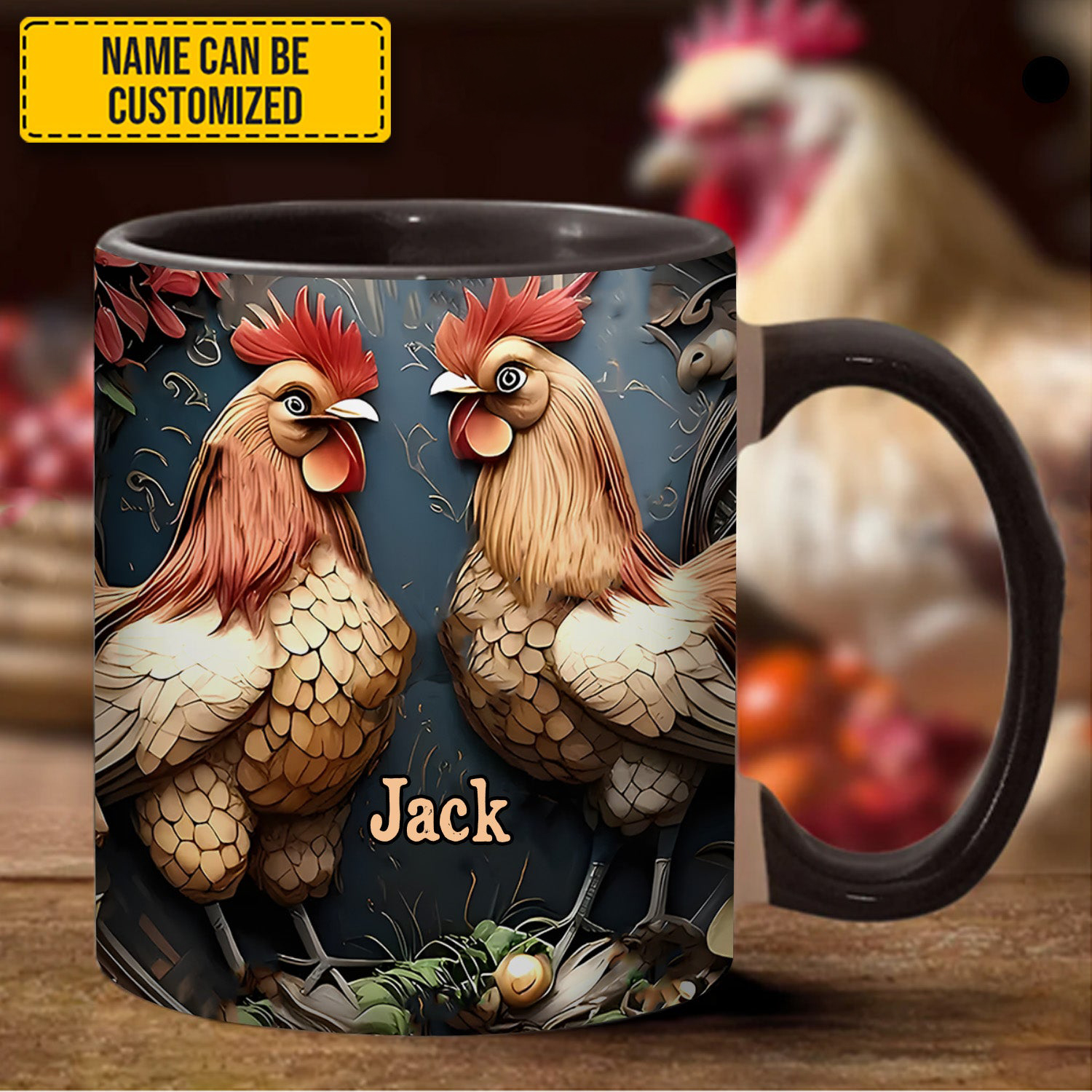 Personalized Couple Chicken Mug Animal Coffee Mug Unique Gifts For Chicken Owners