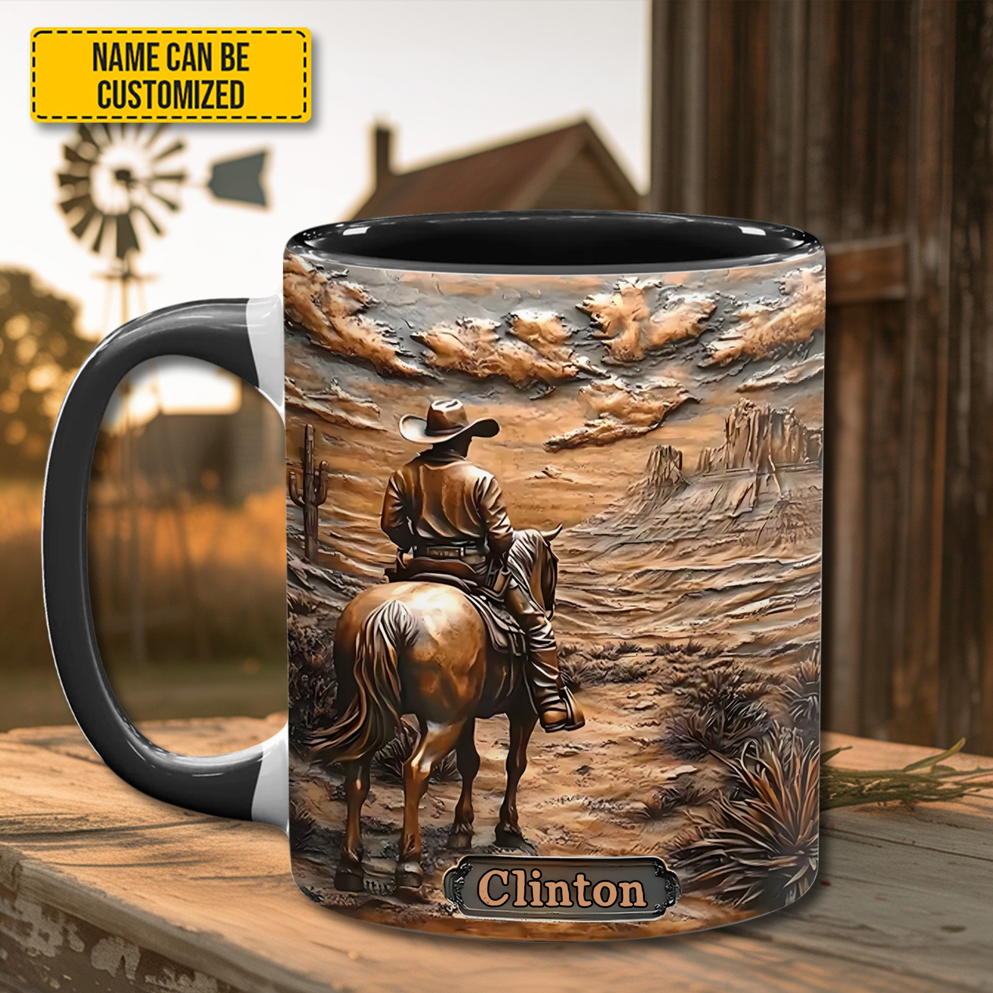 Personalized Cowboy Horse Mug Countryside Themed Morning Coffee Mug Gifts For Him