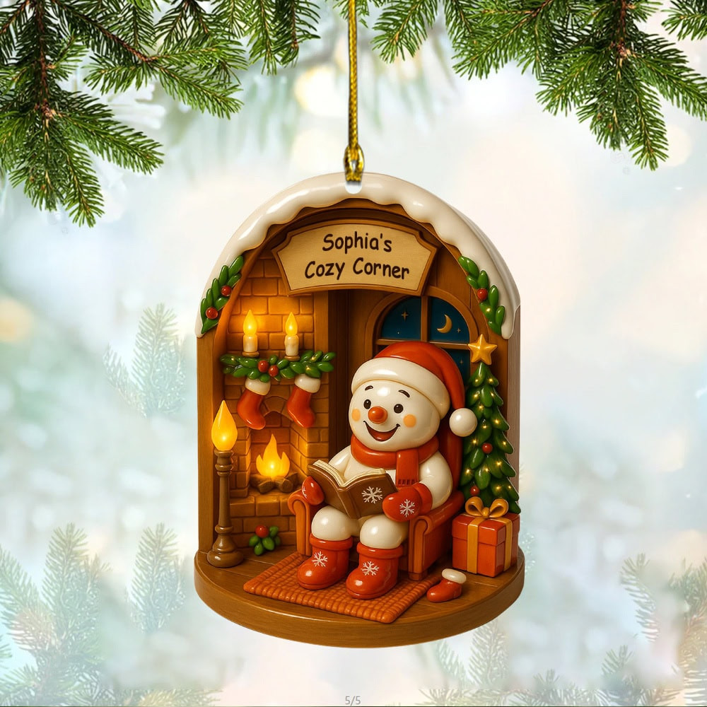 Personalized Create A Warm And Cozy Corner This Holiday Season Personalized Custom Acrylic Ornament Gift For Family Members And Christmas Enthusiasts