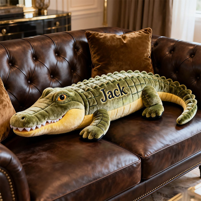 Personalized Crocodile Pillow Unique Sofa Decor Christmas Gifts For Crocodile Lovers