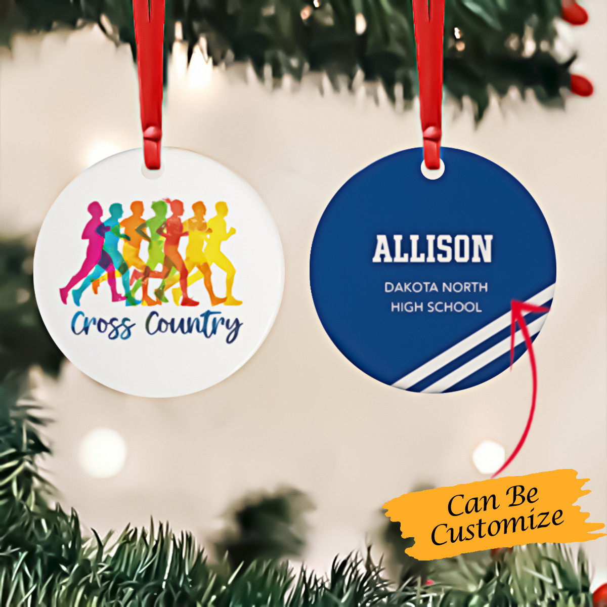 Personalized Cross Country Ornament Xc Runner Christmas Ornament Cross Country Team Gifts