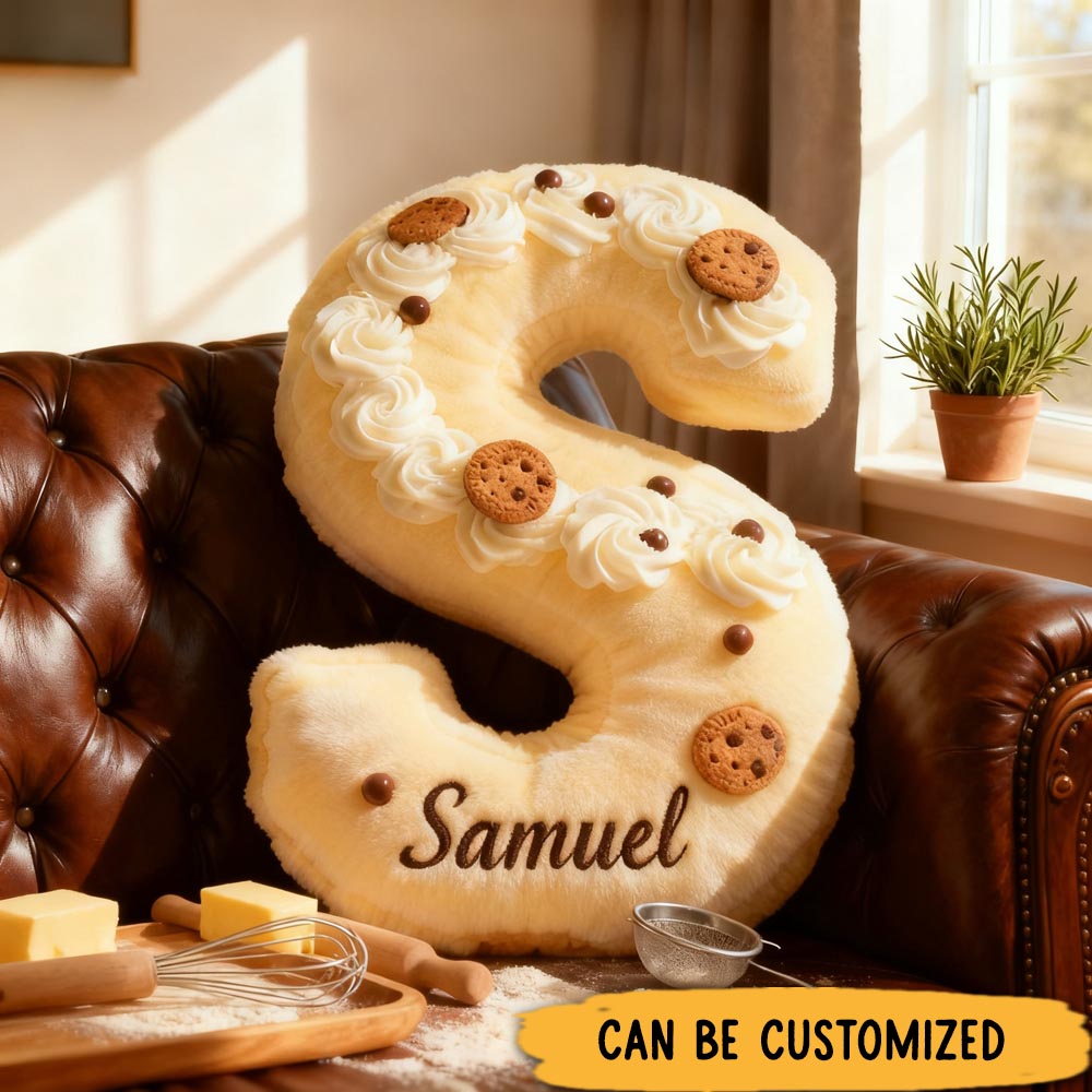 Personalized Cupcake Throw Pillow Custom Graphic 3D Print Cookie Pillow with Name Pillow for Kids Baker Chef Christmas Baker Gift Baking Lover