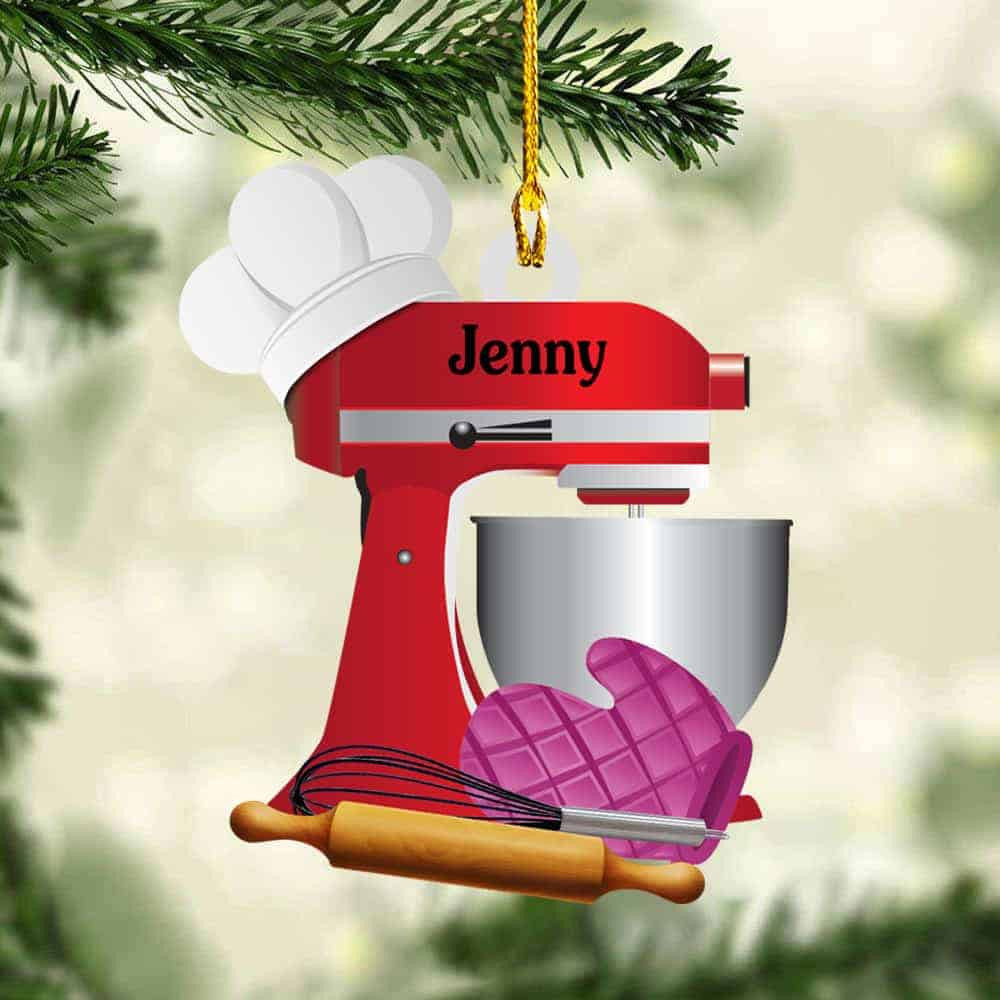 Personalized Custom Baking Acrylic Ornament Christmas Tree Decor Gift For Baker