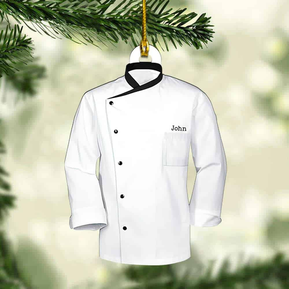 Personalized Custom Chef Uniform Acrylic Christmas Ornament Gift For Chef