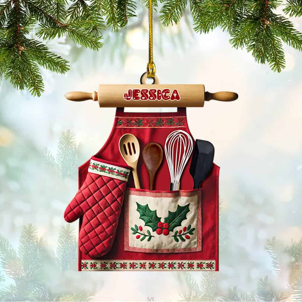 Personalized Custom Name Baker Ornament Personalized Baker Christmas Acrylic Ornament Christmas Gift For Baker Lover