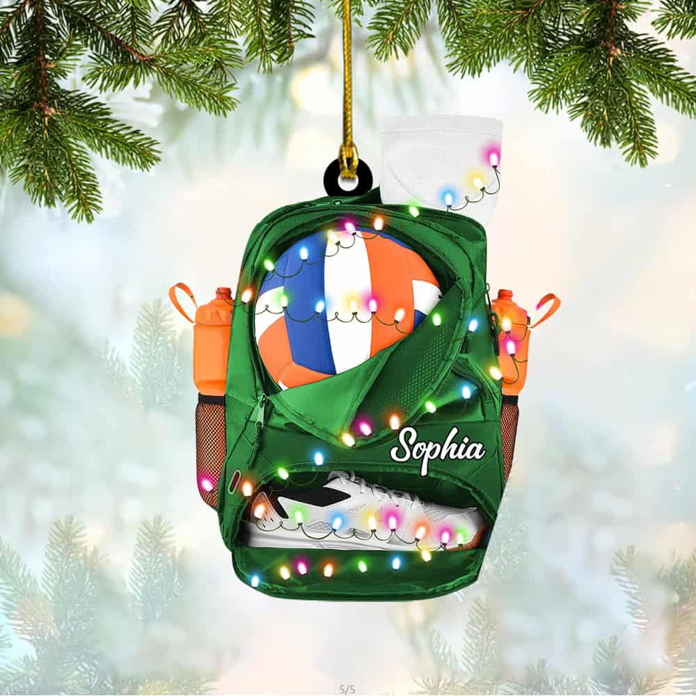 Personalized Custom Name Volleyball Ornament Personalized Volleyball Bag Christmas Acrylic Ornament Gift For Volleyball Players