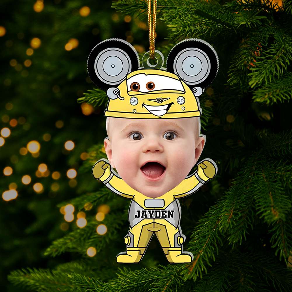 Personalized Custom Photo Face For Kids Acrylic Ornament - Festive Holiday Keepsake Gift