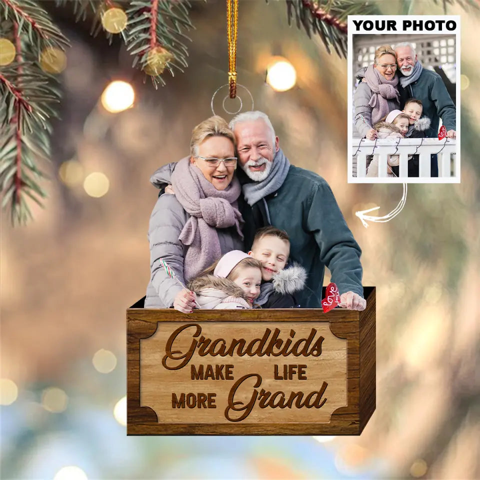 Personalized Custom Photo Mica Ornament Christmas Gift For Family Members Husband Wife Christmas 2025