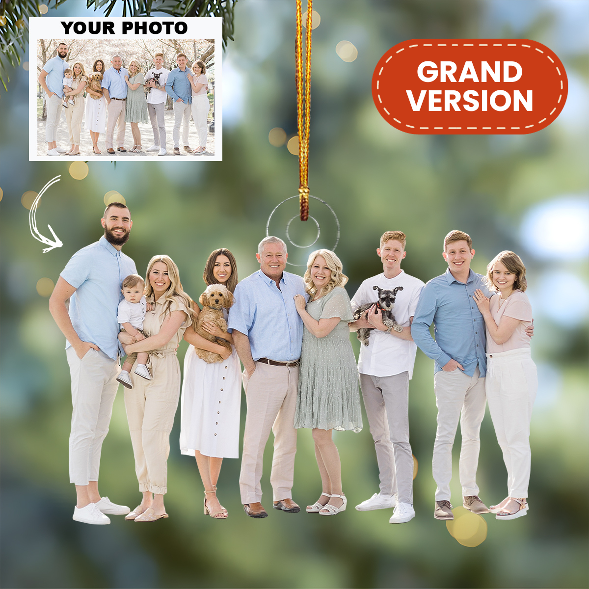 Personalized Custom Photo Ornament Grand Version