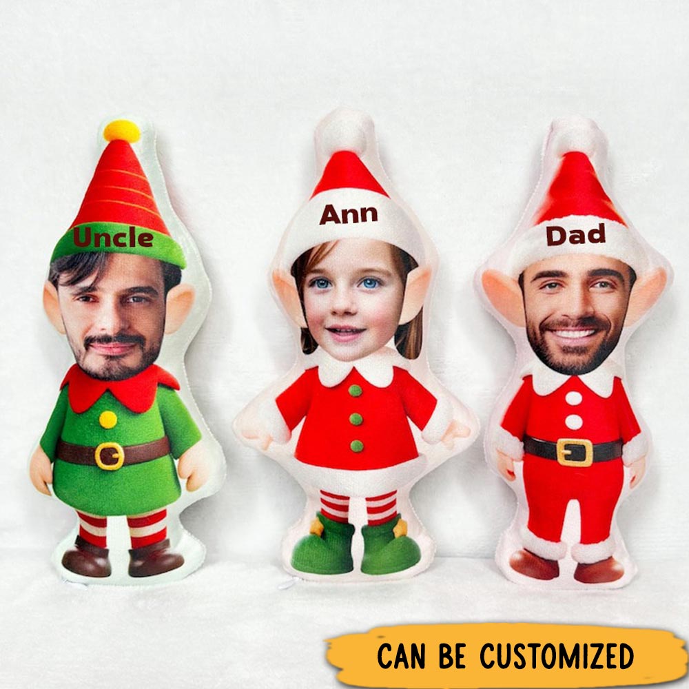 Personalized Cute Christmas Pillow Gift with Cartoon Styles for Family Members