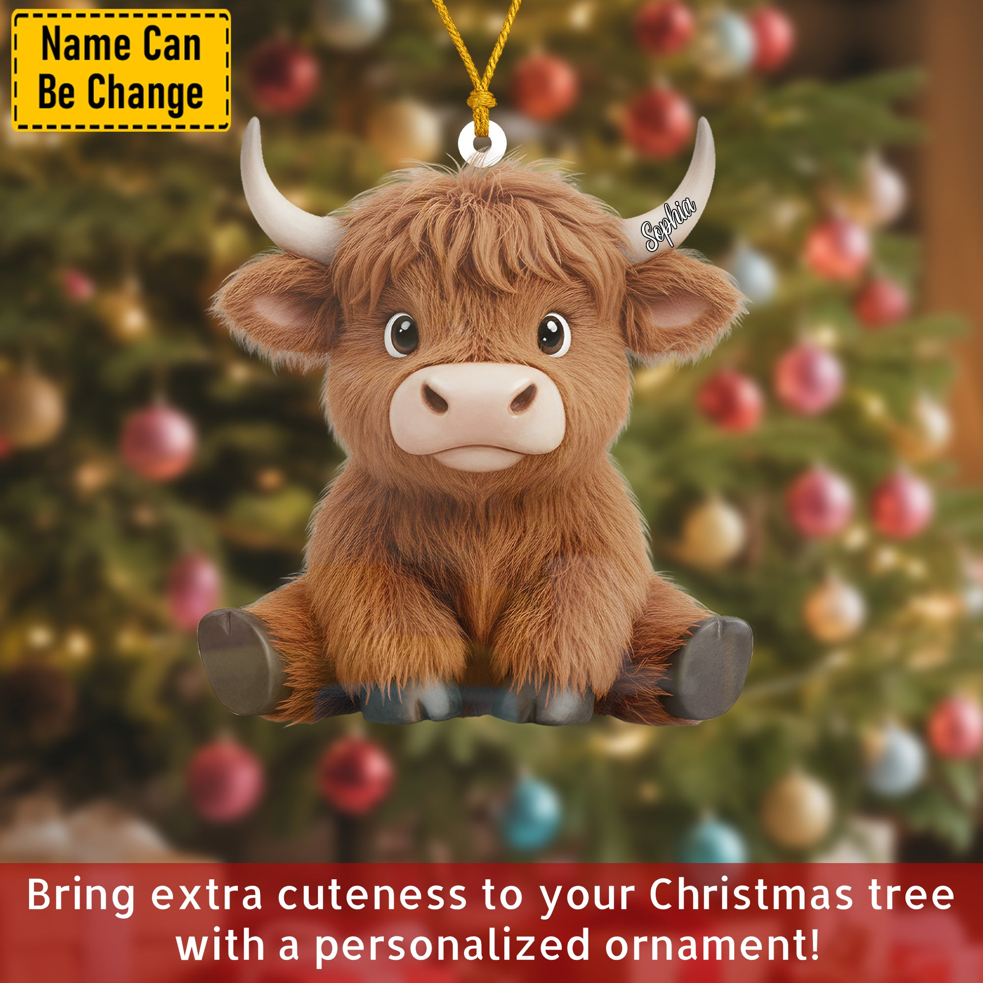 Personalized Cute Cow Christmas Ornament Xmas Tree Decor Best Christmas Ornaments Gifts