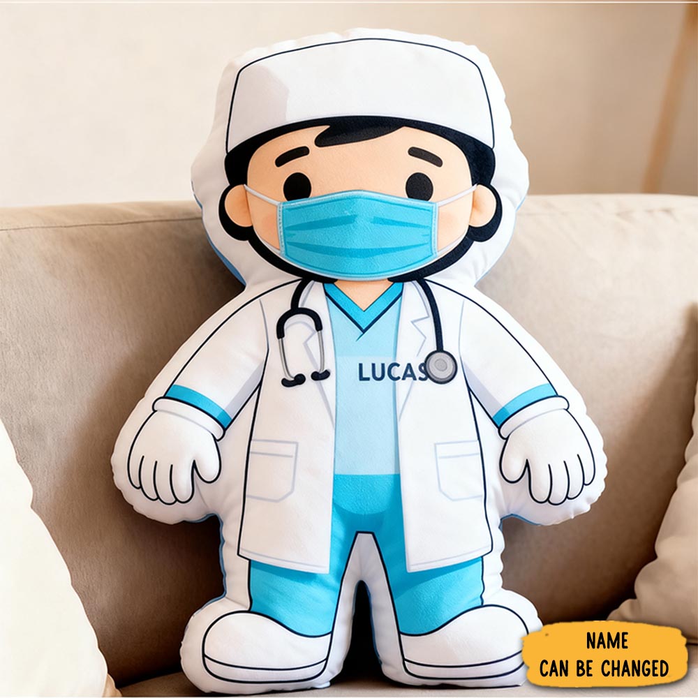 Personalized Cute Doctor Pillow With Custom Graphic 3d Print Name Pillow Doctor Throw Pillow