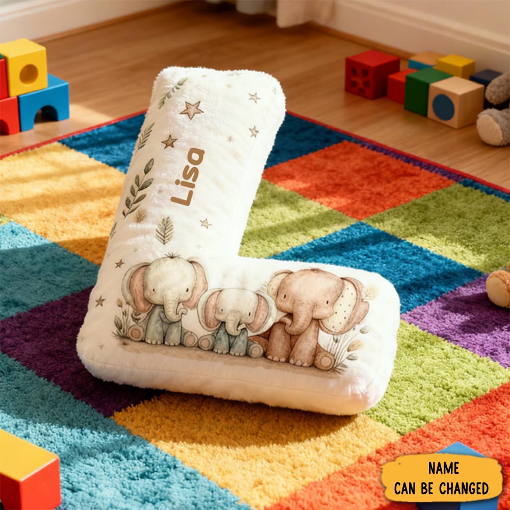 Personalized Cute Elephant Family Shaped Pillows Gifts For Family Graphic 3d Print