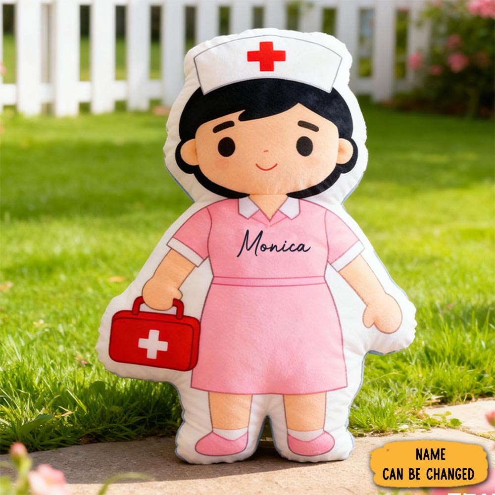Personalized Cute Nurse Pillow With Custom Name Pillow Nurse Graphic 3d Print Throw Pillow