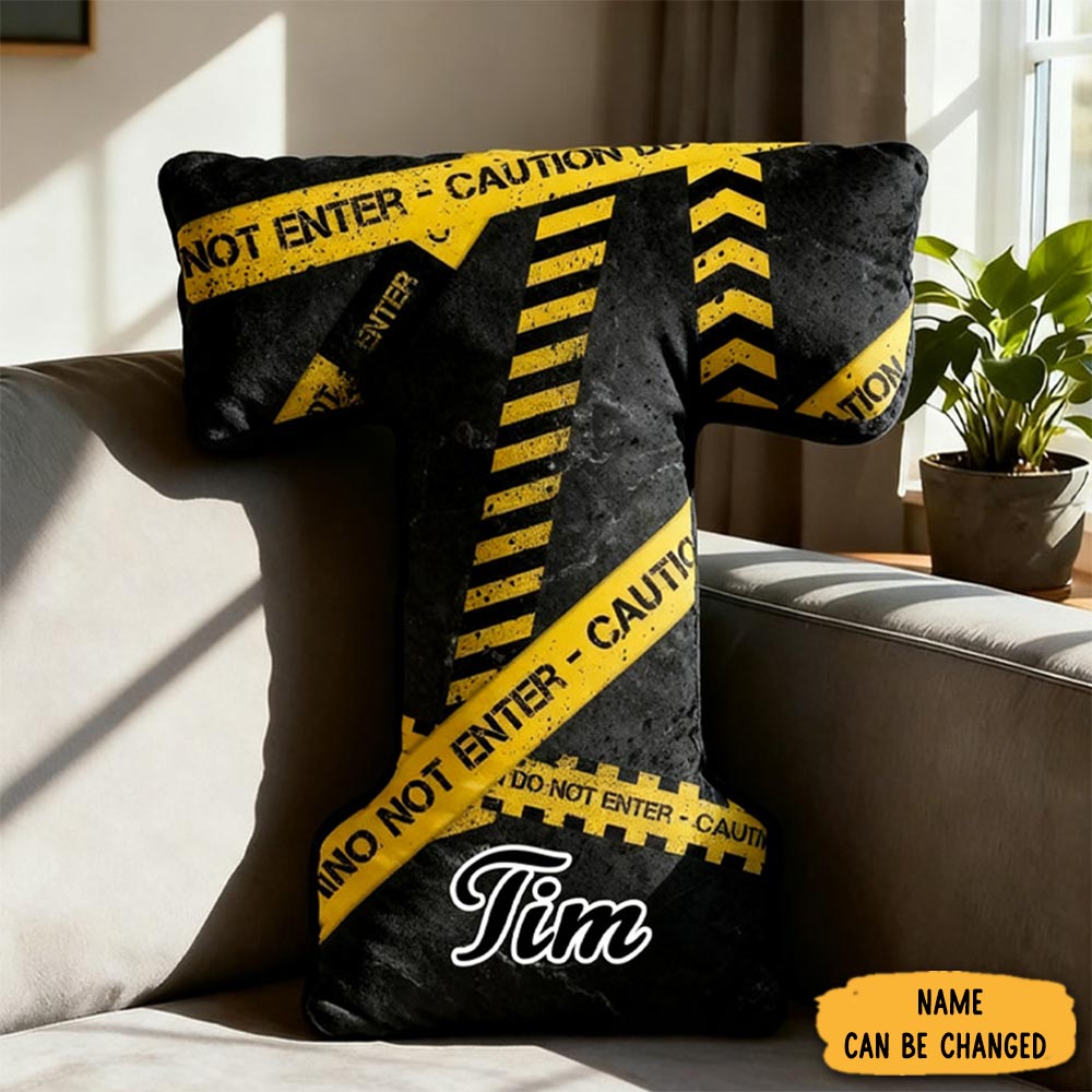 Personalized Cycling Caution Letter Pillow Graphic 3d Print Funny Letter Pillow Name Pillow Comfortable Travel Cushion For Bikers Riders Riding Lovers