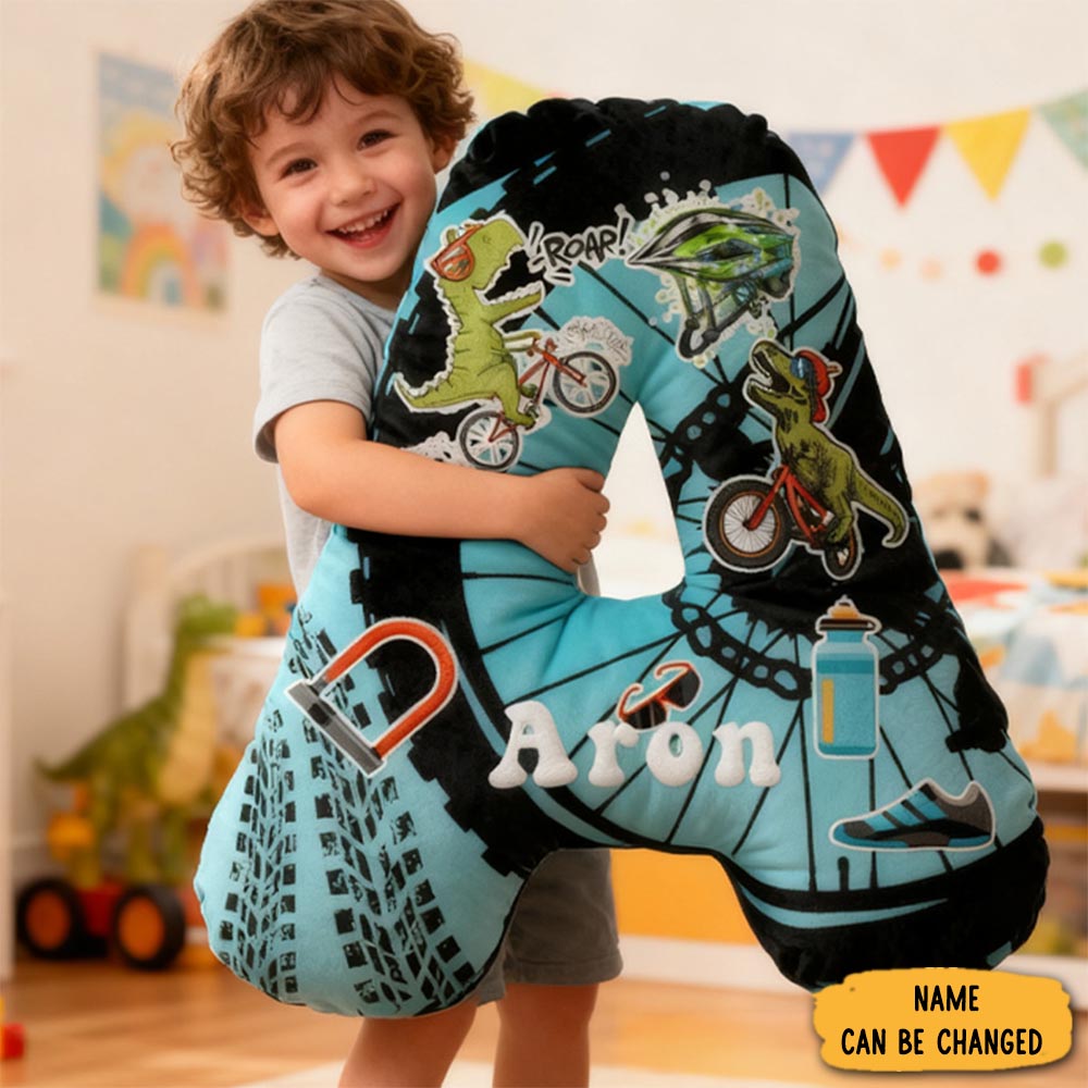 Personalized Cycling Letter Pillow Funny Letter Pillow Custom Name Pillow Comfortable Travel Cushion For Riders Riding Lovers