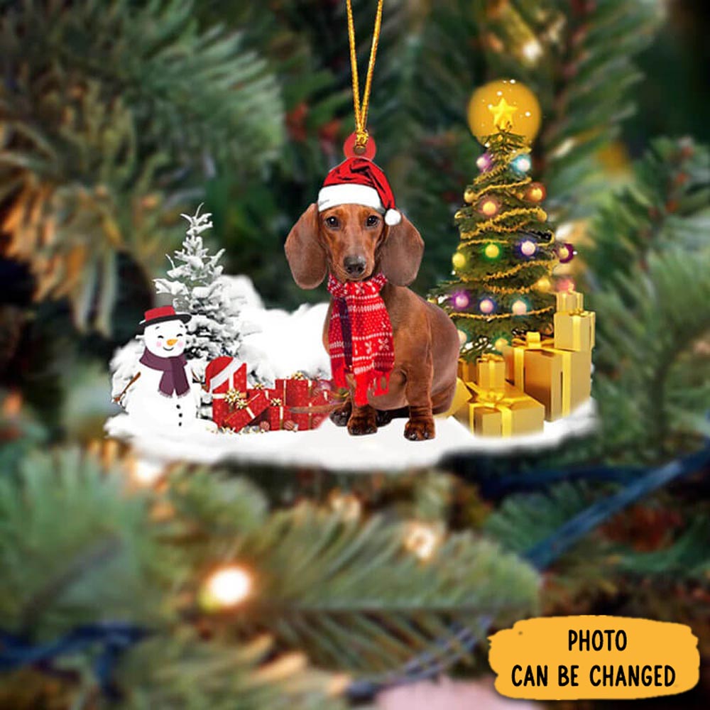 Personalized Dachshund Christmas Ornament Special Father’s Day Ornament Gift