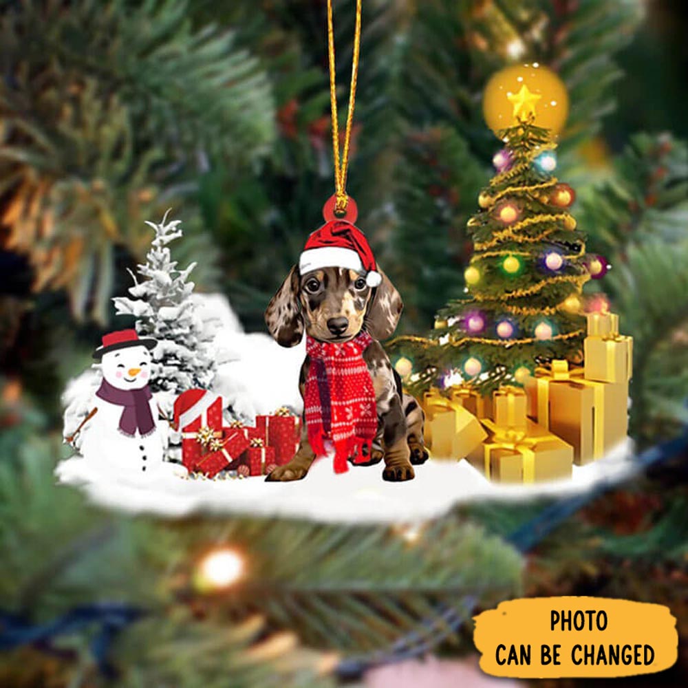 Personalized Dachshund Christmas Ornament Unique Thanksgiving Ornament Idea