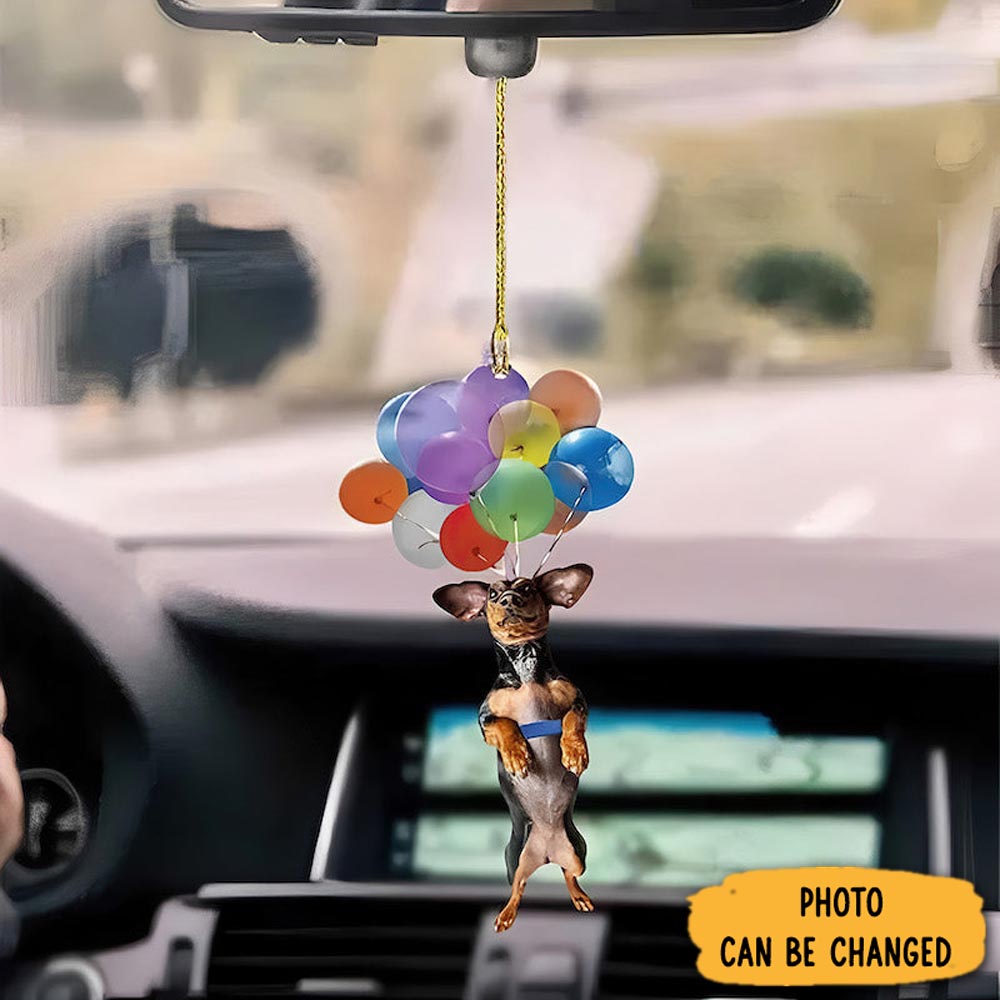 Personalized Dachshund Fly With Bubbles Car Hanging Ornament Perfect Ornament Gift For Her