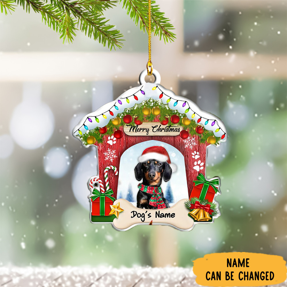 Personalized Dachshund Ornament Dachshund Christmas Ornaments Pet Lovers Gift
