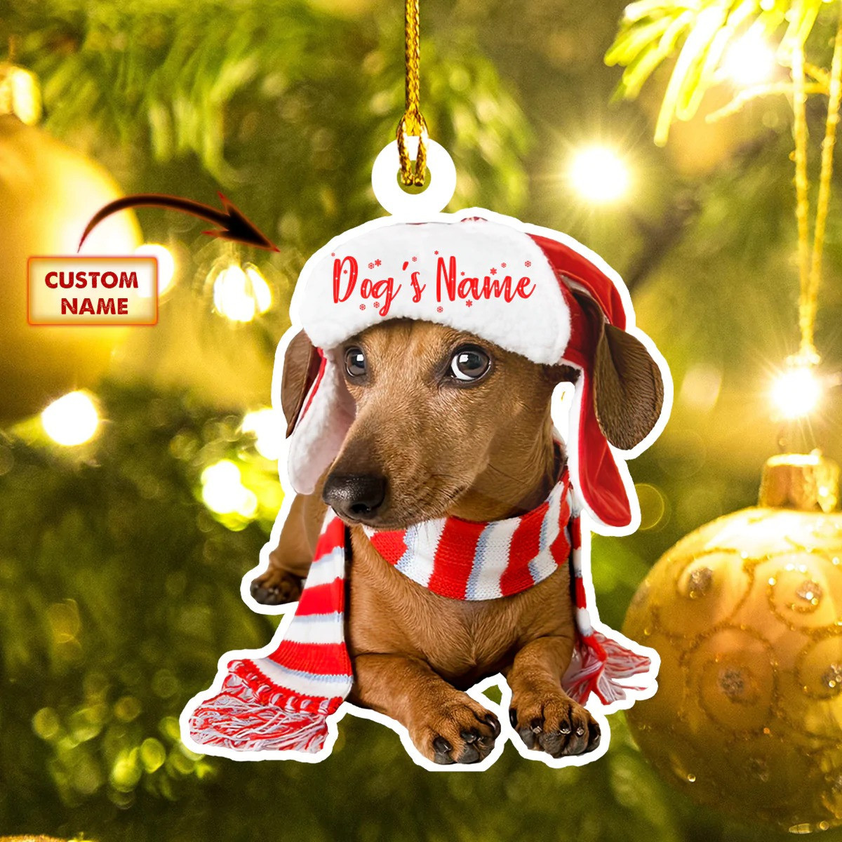 Personalized Dachshund Ornament Dachshund Christmas Tree Ornaments For 2024