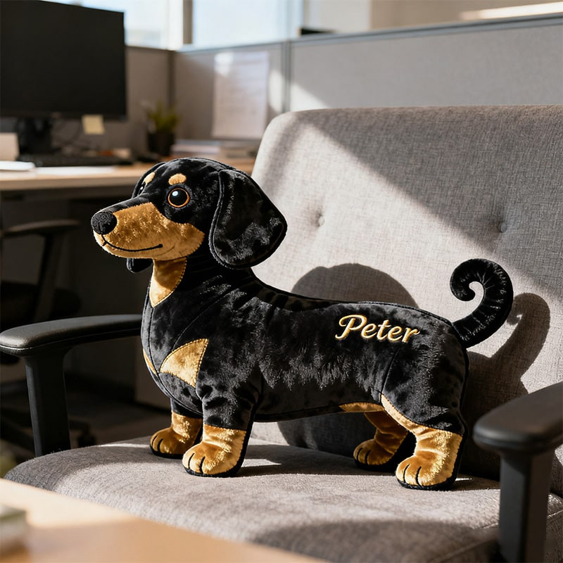 Personalized Dachshund Pillow Indoor Decorations Sausage Dog Christmas Presents