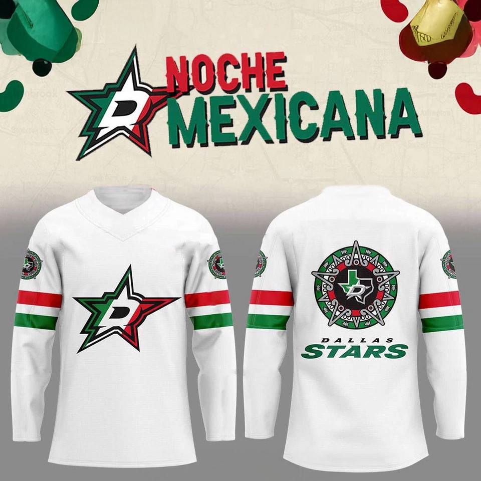 Personalized Dallas Stars Noche Mexicana Special White Hockey Jersey Hockey Team Fans