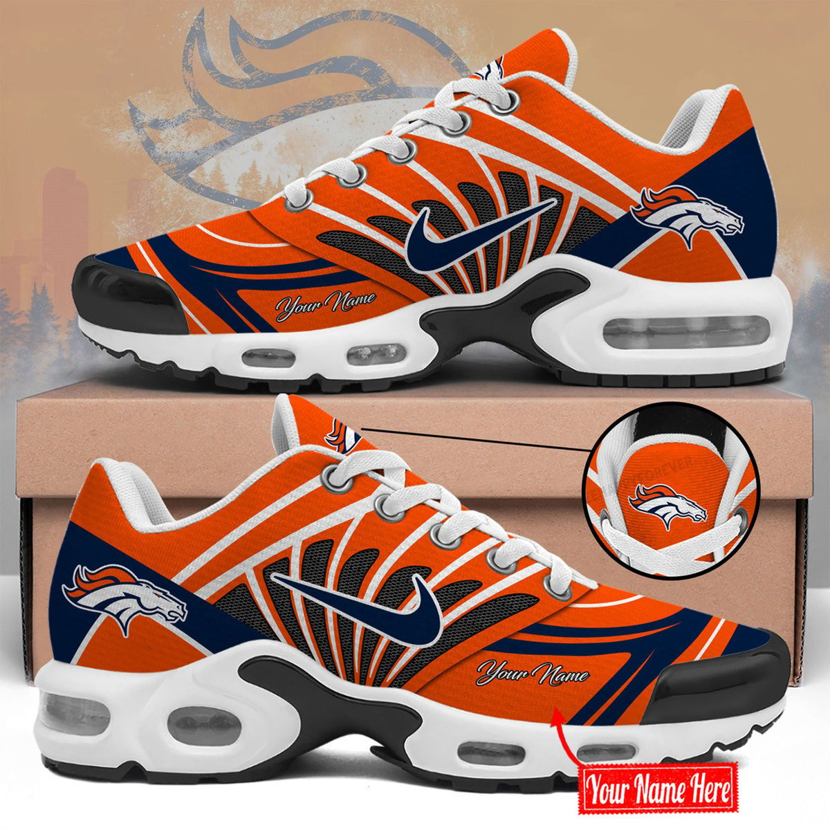 Personalized Denver Broncos Football 2024 Shoes Presents For Football Fans