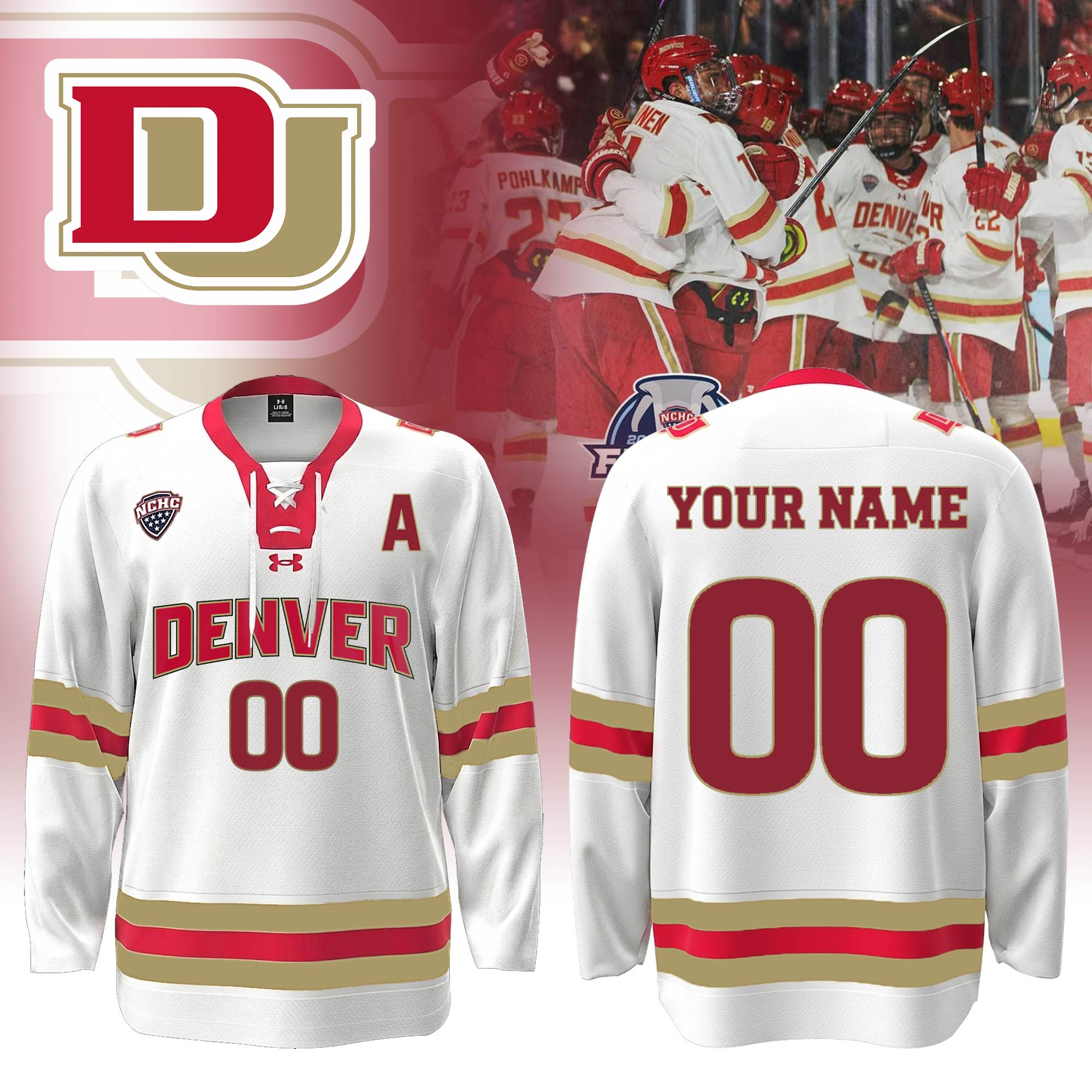 Personalized Denver Hockey 2026 NCAA Men's Hockey Champions Hockey Jersey Game Day Clothing