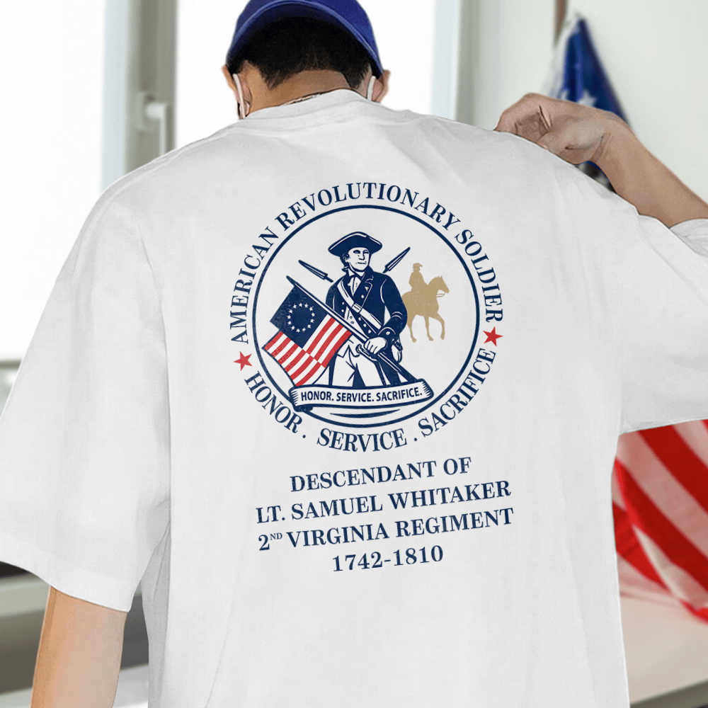 Personalized Descendant Of A Patriot T-Shirt Honor Service Sacrifice Shirt Tribute Gifts