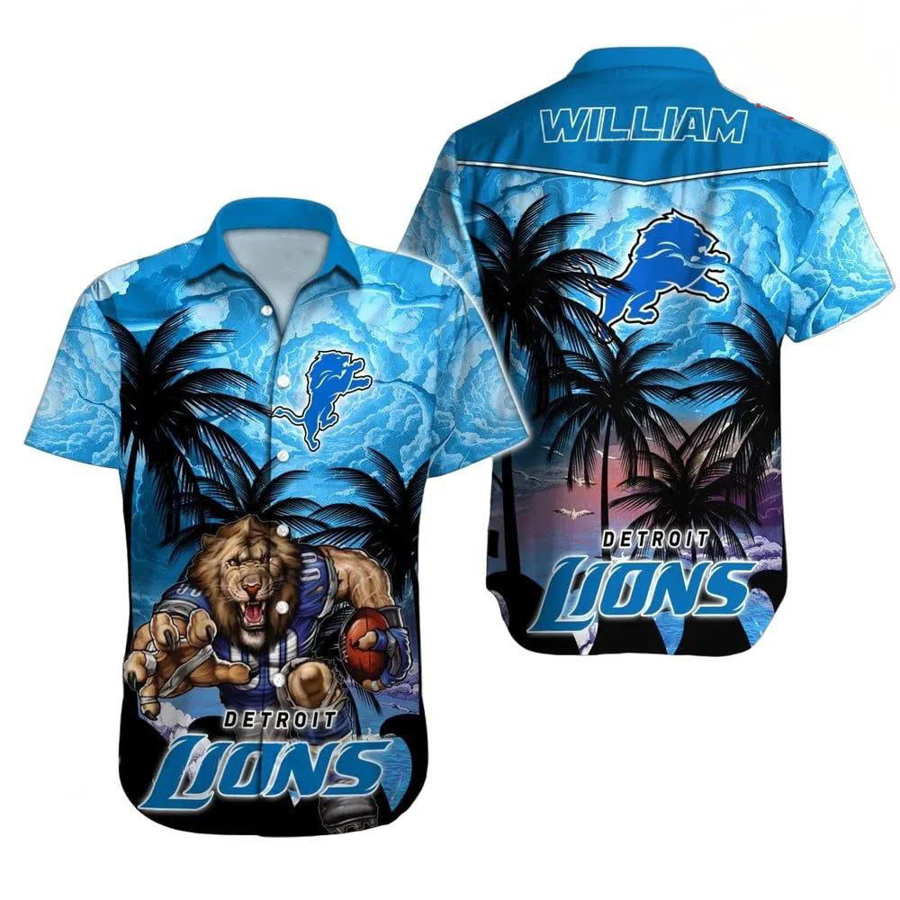 Personalized Detroit Lions Hawaiian Shirt NFL Football Team Shirt Gifts For Fan