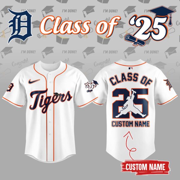 Personalized Detroit Tigers Class Of 2025 Baseball Jersey Baseball Father's Day Gifts